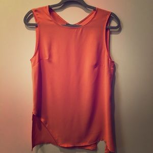 Ro & De Orange Sleeveless Blouse (S).